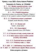 Výstavy Domu historie Přešticka v roce 2025