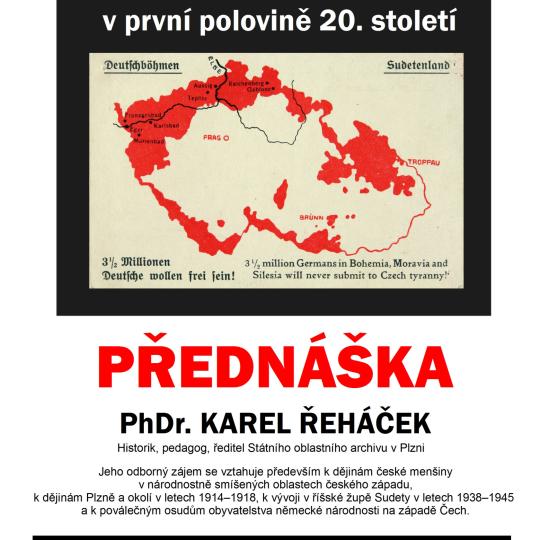 Přednáška Soužití mezi Čechy a Němci na Plzeňsku v první polovině 20. století.